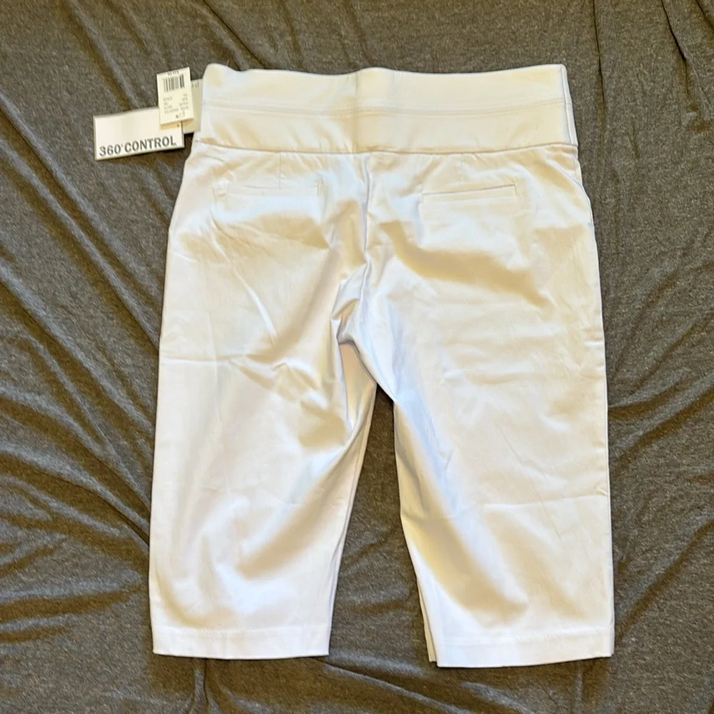 NWT Prophecy Women's 16P White Comfort Waistband Stretch Capri Pants - Picture 3 of 5